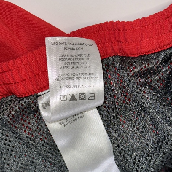 Patagonia Swim Trunks Mens XXL Red Shorts Drawstring Lined Elastic Waist - Picture 7 of 7